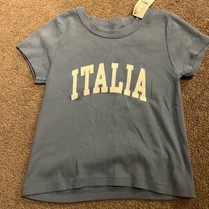 Brandy Melville blue Italia shirt new with tags